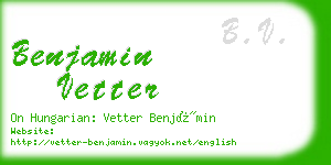 benjamin vetter business card